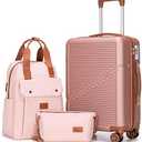 Carry On Luggage 22x14x9 Airline Approved, 20 Inch Carry on Suitcases with Wheels, ABS Lightweight Carry-on Luggage, Travel Suitcase Set with Wheels and TSA Lock