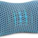 Lumbar Pillow, Memory Foam Lumbar Support Pillow for Office Chair and Car Seat, Ergonomic Streamline Back Pillow for Lower Back Pain Relief, Back Support Pillow for Sitting, Driving, Traveling (Blue)