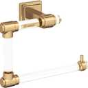 Amerock BH36062CCZ | Clear/Champagne Bronze Towel Ring | 5-7/16 in (138 mm) Length Towel Holder | Glacio | Hand Towel Holder for Bathroom Wall | Small Kitchen | Bath Accessories