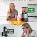 Juicer Machines, Cold Press Juicer with 6" Extra Wide Chute, 90oz Capacity, Powerful AC Brushless Motor, High Juice Yield, Quiet Low db, BPA-Free Juicer Press For Whole Vegetables & Fruits
