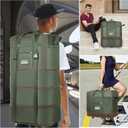 Travel bag with wheels, expandable, foldable, luggage bag, large capacity foldable rolling travel bag, suitable for men and women for moving house, studying abroad and traveling
