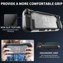 GLDRAM Case for Nintendo Switch 2 (2025), Portable Travel Carrying Storage Bag with Concave & Convex Groove Design, Dockable Hardshell Heavy-Duty Protective Cover with Screen Protector & 8 Thumb Grips (Black)