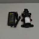 Pump Sprayer 70W DC 12v 0.9MPA 130psi Water Pressure Pump Home Booster Pump diaphragm pump Connect to 10.3mm/0.4inch Pipe for 4-6L/Min Self Priming Pump with Power Adapter for Camping Boat