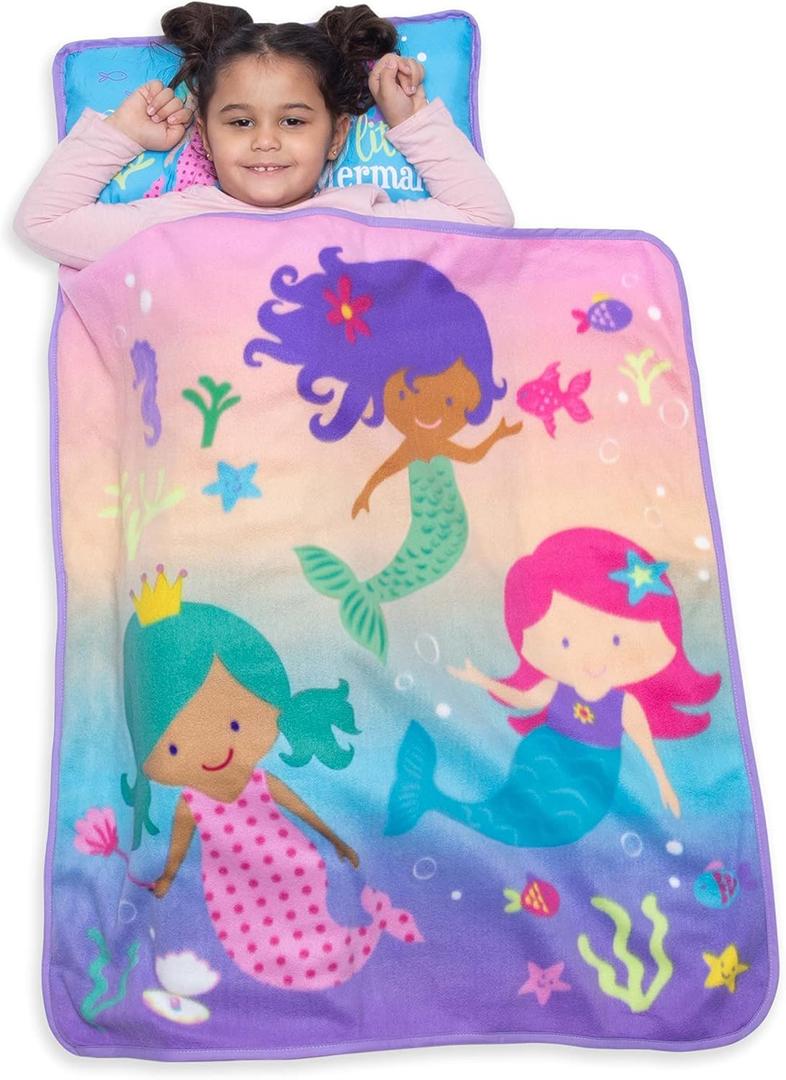 Kids Nap Mat Set  Includes Pillow and Fleece Blanket
