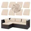 SUKAIKEQA Outdoor Cushion Covers Set,8PCS Patio Furniture Couch Seat Slipcovers, Replacement for Sofa Sectional Chair(Cover，Only)