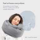 Huzi Infinity Pillow - Home Travel Soft Neck Scarf Support Sleep (Grey), Unfolded: 40 x 7