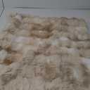 BEDELITE Faux Fur Throw Blanket for Couch, Decorative Tie-Dye Khaki Plush Bubble Blanket - Super Soft & Cozy Fluffy Faux Rabbit Fur Blanket for Women Gift, 50x60 Inches