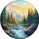 Spare Tire Cover Mountains Nature Scenery Wheel Covers Weatherproof Universal Wheel Protectors for Rv SUV Truck Travel Trailer Camper 15 Inch