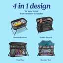 Graco® Lite Traveler 4 in 1 Playard with 4 Modes, Bedside Bassinet, Toddler Playpen, Free Play and Slumber Tent Mode, Lightweight Portable Playard with Canopy and Carry Bag