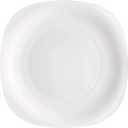 Bormioli Rocco Parma 12.25" Charger Plates Opal Glass Dinnerware, White, Set of 6
