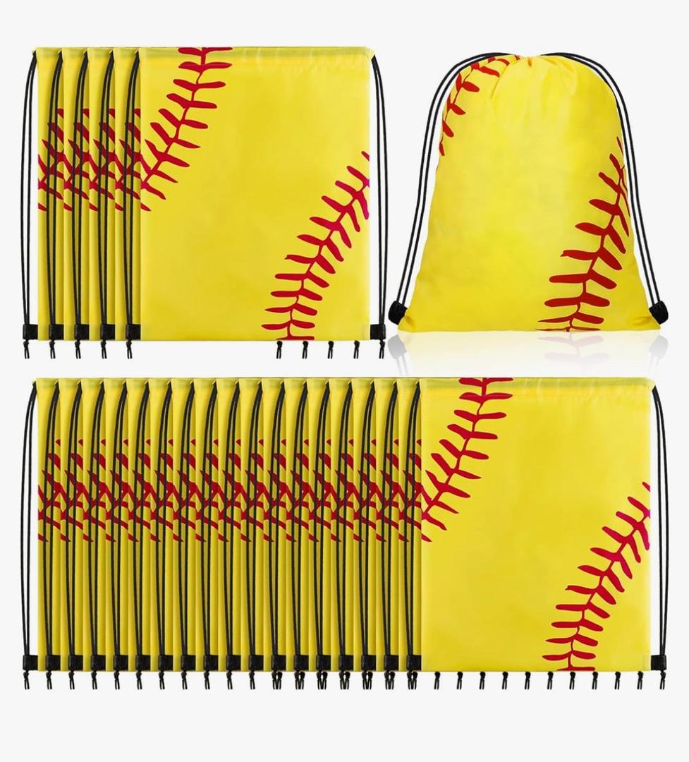 Large Football Drawstring Bag Sport Backpack Bulk Football Goodie Favors for Kids Gift Bags Supplies for Birthday Party, 13 x 17 Inch(Softball)(7 count) Large Football Drawstring Bag Sport Backpack Bulk Football Goodie Favors for Kids Gift Bags Supplies for Birthday Party, 13 x 17 Inch(Softball)(7 count)