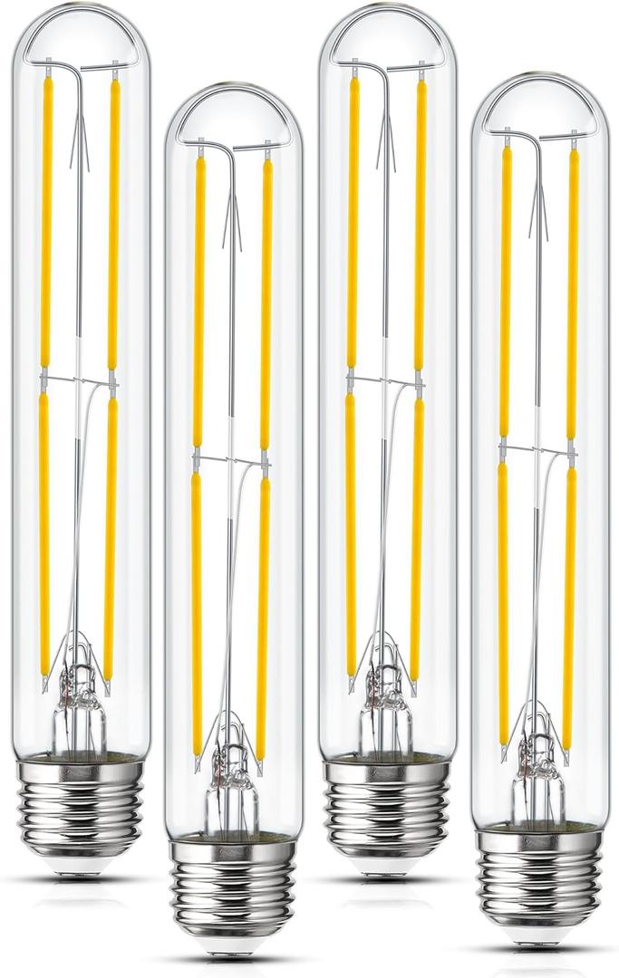 Tubular Light Bulb 7.3 Inch Dimmable T10 LED Bulb (4Pack 4000K, 4Pack 4000K)