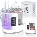 Electric Makeup Brush Cleaner Machine With Makeup Brush Dryer-Holder-Portable Automatic USB Cosmetic Brushes Cleaner Tool for All Size Beauty Makeup Brush Set, Eyeshadow, Blush Brush (white)