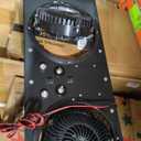 KEMIMOTO UTV Fan with RGB Halo Light, Dual 8" Large Cab Cooling Fan with Variable Speed Dial, 12V Overhead Cooling Fan with Dome Light Compatible with Polaris Ranger, RZR 2024+, Can-Am Defender