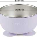PandaEar 3 Pack Baby Stainless Steel Bowls with Suction, Non-Slip Child Food Bowl with Silicone Sleeve for Kids Toddlers Infants, Extra Strong Base, BPA free