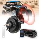 Nilight 12V UTV Horn Wiring Harness Kit with Blue LED Momentary Rocker Switch 60DB Horn Compatible with Polaris RZR Ranger Can Am Kawasaki Teryx Arctic Cat Yamaha Rhino Golf Cart Tractors