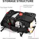 YOUMIAN Large Capacity For Travel Hiking Sports Carry On Backpack Durable Convertible Duffle Bag Laptop airplane (black, 60L-Large)