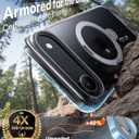 TORRAS Q3 Spin for iPhone Air Case, Patented 360 Magnetic Stand, Fit for MagSafe, Built-in Ring Holder Kickstand, Rugged Military-Grade Protective Case for iPhone 17 Air, Camera Control Button, Clear