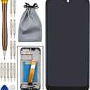 Display Touch Digitizer Glass LCD Screen with Border Frame Replacement for Samsung Galaxy A01 Black SM-A015F SM-A015G