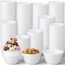 120 Pack Foam Bowls 8 Ounce Disposable Soup Container for Hot and Cold Foods Ice Cream, Yogurt, Soup, Takeout