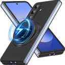 Magnetic Case for Galaxy Z Fold 7 with Rotatable Stand, Matte PC Case for Women Men Girls Boys Drop Protection Shockproof Slim Fit Durable Cover for Galaxy Z Fold 7, Black 13.20