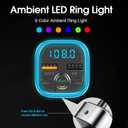 VR robot Bluetooth FM Transmitter for Car, QC3.0 Quick Charge & LED Backlit Bluetooth Car Adapter, Radio Receiver Adapter Car Kit with Dual USB Charging Support TF Card & U Disk