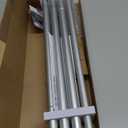 TONIAL Curtain Rod 32 to 58 Inch(2.6-4.8ft), Telescoping Splicing 3/4 Drapery Rods for Windows 20 yo 54 Inches, Decorative Single Rod with Small Cap Finial, Silver