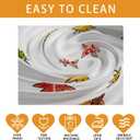 XCHI Turkey Thankful Maple Leaves Pumpkin Thanksgiving Fall Tablecloth Square Washable Table Covers for Indoor Outdoor Dining Home Party Decorations Table Cloth 60x60 Inch