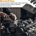 200pcs Metric Woodruff Key Assortment Kit - 15 Popular Sizes - Semicircle & Half Moon Keys