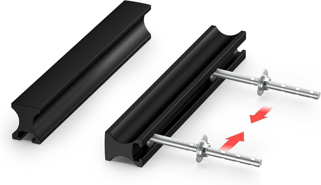 homdiy 10 Pack Adjustable Black Cabinet Pulls 1" to 4" (25-102mm) Adjustable Hole Distance Drawer Pulls