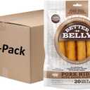 Better Belly Pork Hide Rolls with Smoke Flavor Small, 20 Count, Digestible Pork Hide for Dogs BB: 06/19/2028