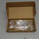 goldenwarm 5pcs Brushed Brass Cabinet Pulls 4in Gold Kitchen Drawer Handles Drawer Pulls - Modern Hardware Knobs for Cupboard Bathroom Cabinet Door Handles (4in Hole Centers)