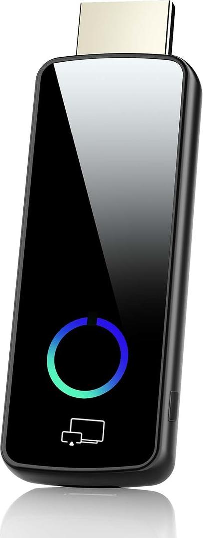 2026 Upgrade Wireless Display Dongle Adapter, Portable Transmitter 4K HDMI Streaming, AirPlay/Miracast, 5GHz WiFi | Plug & Play for Smartphone/PC/TV/Projector(Focus)