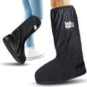 Water Resistant Walking Boot Cover for Orthopedic Boots With Anti-Slip Fractured Foot Accessories Heavy Duty Sole Rain (Black, XXL)