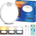 BLNAN Rechargeable Motion Sensor Ceiling Light with Remote, Dimmable Closet Light, LED Shower Lights, Waterproof Battery Operated Ceiling Light for Closet Shower Stairs Shed Hallway Porch (7.1inch 1 pack)