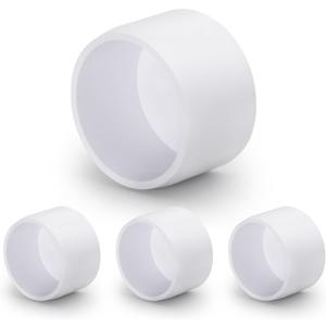 SCH40 PVC Cap 1-1/4 Inch - Fit Standard 1-1/4" SCH40 PVC Pipes (OD Approx. 1.66"), Zernmiarder Furniture Grade Pipe Caps, White Pipe Cover Fittings for Plumbing, DIY, Garden & Furniture - 12 Pcs