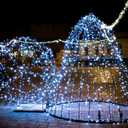 HOME LIGHTING 66ft Christmas Decorative Mini Lights, 200 LED Green Wire Fairy Starry String Lights Plug in, 8 Lighting Modes, for Indoor Outdoor Xmas Tree Wedding Party Decoration (White)