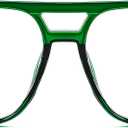 FEISEDY Blue Light Reading Glasses for Woman Men, Fashion Square Pilot Computer Glasses, Anti Eyestrain Glare Readers B0318