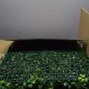 Artificial Grass Wall Panels, 20"x20" 16pcs Grass Backdrop Wall with Mint Plant Leaves, UV-Anti Fake Greenery Plant Boxwood Panels for Privacy Fence Screen, Outdoor Green Wall Decor for Patio Garden