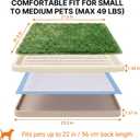Dog Grass Pad with Tray, Utral Fast Drainage, 2 Washable Grass Pads
