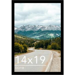 Wood 14x19 Picture Frame Black for Wall Hanging, 14 x 19 Frame Photo Frame for Wall Horizontally or Vertically, Black, 1 Pack