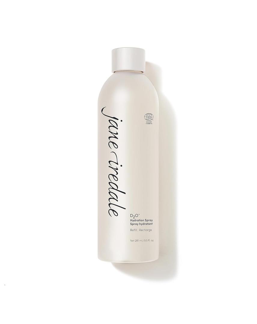 jane iredale D2O Hydration Spray, Natural Moisture-Locking Facial Mist Replenishes Dry Skin and Sets Makeup for a Natural Finish, Vegan, Gluten-Free (Refill, 9.5 Fl Oz)