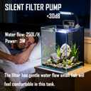 1.5 Gallon Fish Tank Starter Kits, Nano Glass Aquarium with Filter, Led Light for Aquascape DIY Small Betta Fish Tank