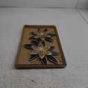 LIFFY Black Gold Metal Flowers Wall Decor, 15" 3D Multi-layer Modern Floral Art, Rustic Distressed Hanging Decor for Indoor, Bedroom Living Room Garden Patio, Home Decoration Accent