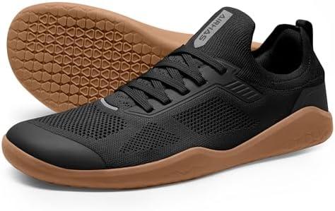 AIRHAS Men's Barefoot Shoes Zero Drop Wide Toe Box Minimalist Gym Shoes for Men Deadlift Cross Training Sneakers, 9.5