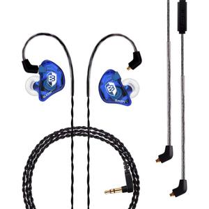 BASN in Ear Monitor Headphones for Musicians Audiophiles Drummers, Bsinger Pro Noise Isolating Earbuds with Dual Driver Dynamic Crystal Clear Sound (Pro Clear Blue) (Universal)