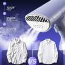 Morus Vacuum Steamer for Clothes, 3600Pa Suction Handheld Clothes Steamer, Remove Dust, 1200W Portable Steamer for Home and Travel, Steamer Iron 2 In 1, 170ml Water Tank (110-120V)