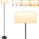 Mid Century Modern Floor Lamp for Living Room, Dimmable Tall Lamp with 3 Color Temperature Dimmable LED Bulb, Cordless Pole Lamp for Bedroom, Reading Lamps Floor Standing