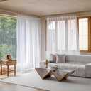 Extra Wide White Pinch Pleated Curtains 70x102 Inches Long Window Curtains Faux Linen Semi Sheer Drapes Light Filtering with Hooks Track for Living Room Bedroom Sliding Door,1 Panel