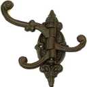 Cast Iron Vintage Antique Victorian Swing Arm Swivel Wall Hook Hall Tree 3 Hooks